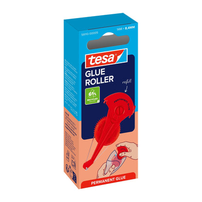 tesa GLUE ROLLER Permanent, transparent, Nachfüllung, 14 m x 8,4 mm