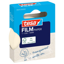 tesafilm PAPER, gennemsigtig, i hængende foldeæske, 33 m x 19 mm