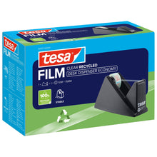 tesa DESK DISPENSER ECONOMY RECYCLED Tischabroller mit tesafilm CLEAR RECYCLED, transparent
