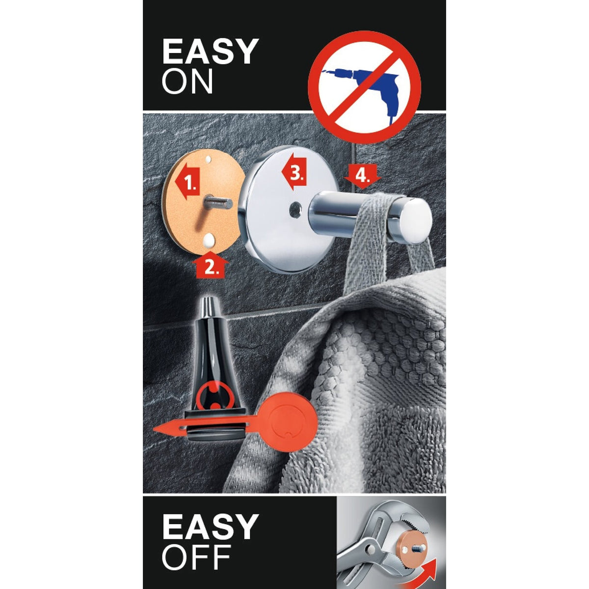 tesa Powerbutton Classic Haken Rund – Produktmerkmale