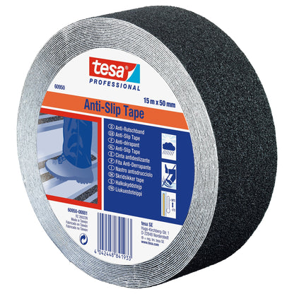 tesa Professional 60950 / 60952 Anti-Rutschband schwarz, 15 m x 50 mm
