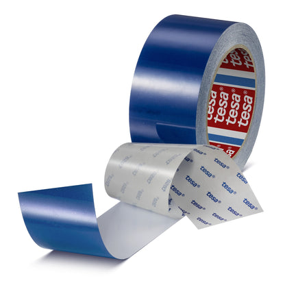 tesa 60960 kratzfestes PET Bodenmarkierungsband, 20 m x 50 mm blau