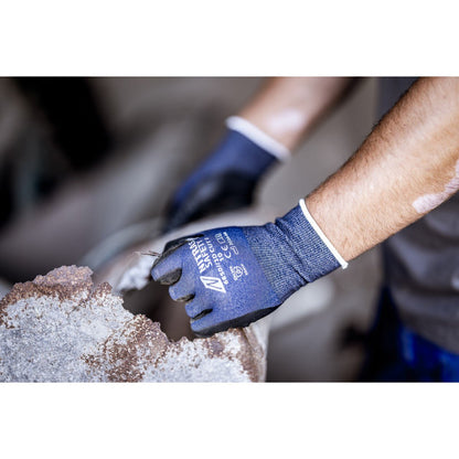 NITRAS 3D CUT F, skærebeskyttelseshandsker, marineblå/sort