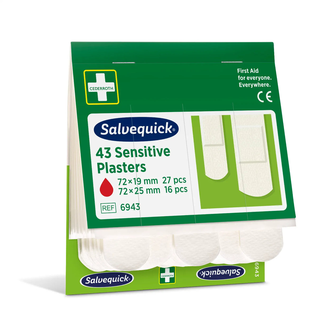 Følsomme plaster, 43 stk./refill (fleece)  | Pakke (43 stk.)