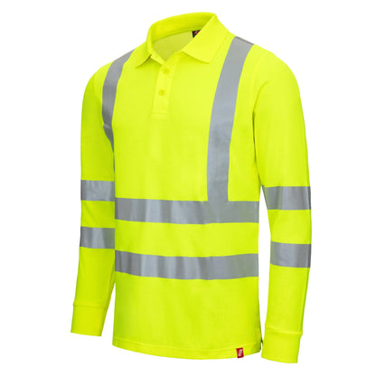 NITRAS MOTION TEX VIZ, langærmet poloshirt med høj synlighed