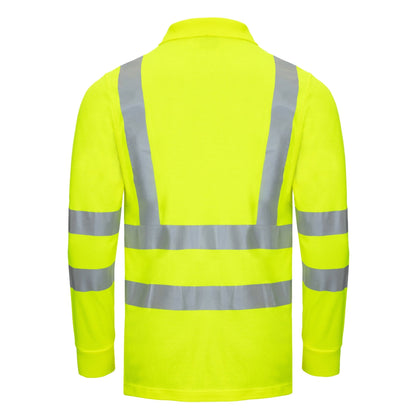 NITRAS MOTION TEX VIZ, langærmet poloshirt med høj synlighed