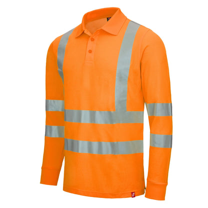 NITRAS MOTION TEX VIZ, langærmet poloshirt med høj synlighed