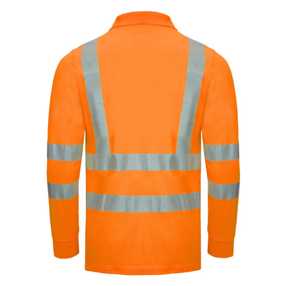 NITRAS MOTION TEX VIZ, langærmet poloshirt med høj synlighed
