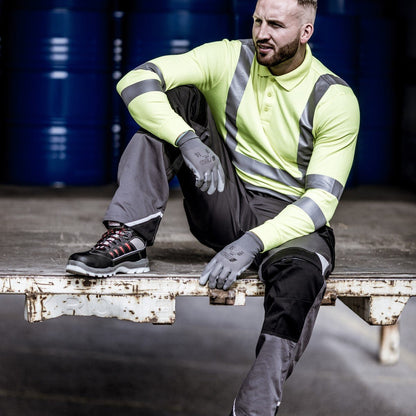 NITRAS MOTION TEX VIZ, langærmet poloshirt med høj synlighed