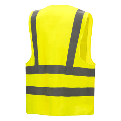 NITRAS højsynsvest, neongul, EN ISO 13688, EN ISO 20471 Polyester: 100% | Pakke (1 stk.)
