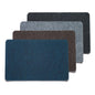 Vier Nölle Profi Brush Nadelfilzmatten (60x40 cm, gerippte Struktur) von Nölle Profi Brush Bürsten- & Pinseltechnik e.K. werden in den Farben Blau, Braun, Hellgrau und Dunkelgrau in versetzter Anordnung gezeigt.