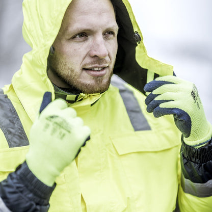 NITRAS aftagelig vinterhætte, neongul, OEKO-TEX polyester: 100% | Pakke (1 stk.)