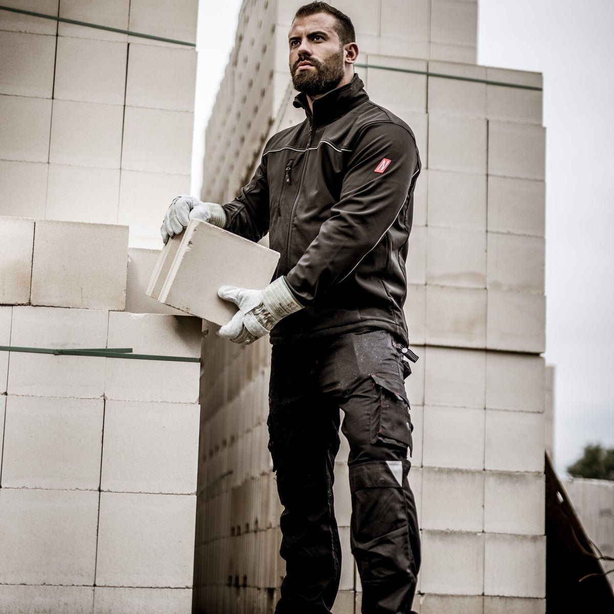 NITRAS MOTION TEX LIGHT, softshell-jakke, sort