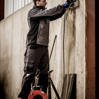 NITRAS MOTION TEX LIGHT, softshell jakke, grå/sort
