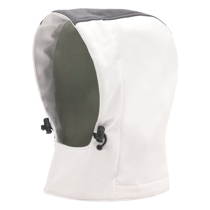 NITRAS aftagelig hætte, hvid/grå, OEKO-TEX polyester: 94%; Elastan: 6% | Pakke (1 stk.)