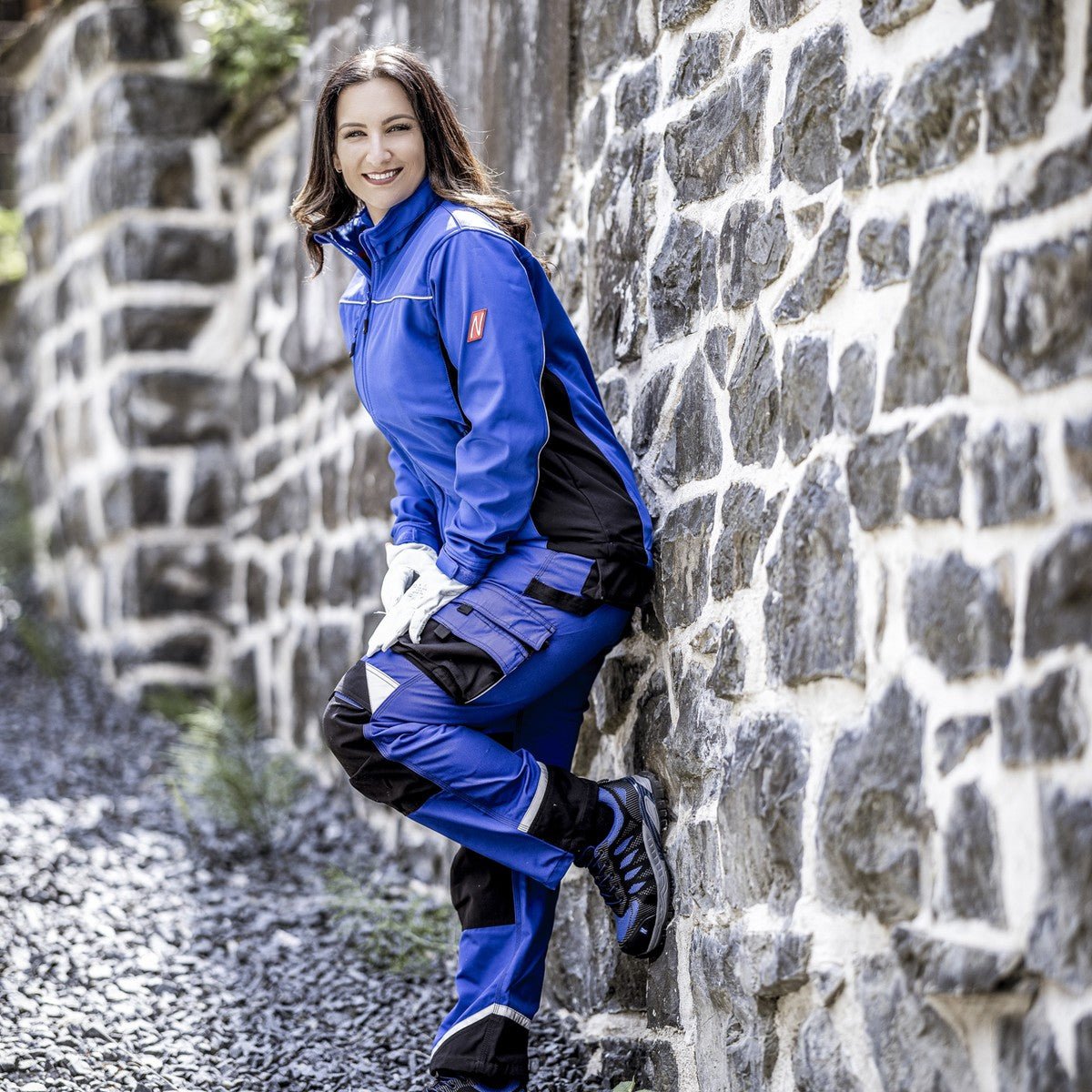NITRAS MOTION TEX LIGHT, softshell jakke, kongeblå/sort