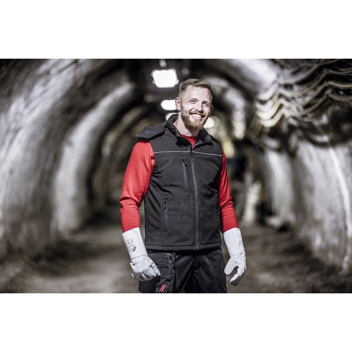 NITRAS MOTION TEX LIGHT, softshell vest, sort