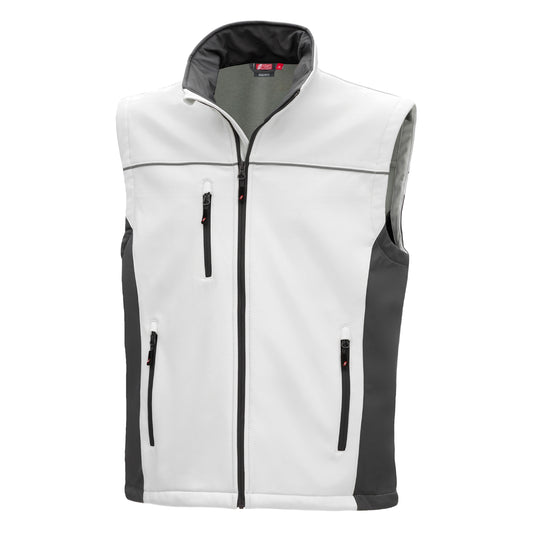 NITRAS MOTION TEX LIGHT, softshell vest, hvid/grå