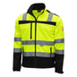 NITRAS MOTION TEX VIZ, synlig softshell-jakke, neongul/sort