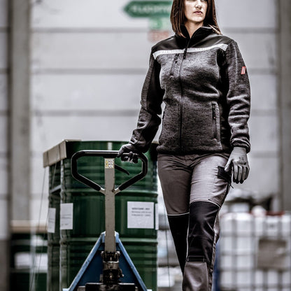 NITRAS MOTION TEX PLUS, strikket softshelljakke, sort