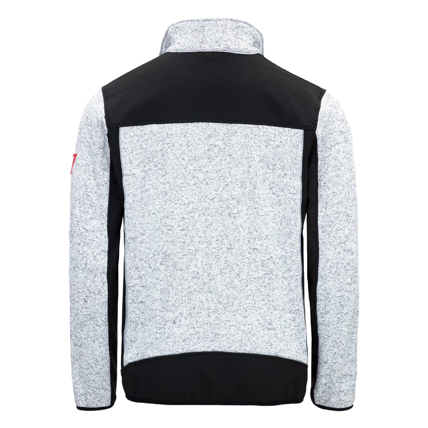NITRAS MOTION TEX PLUS, strikket softshell-jakke, lysegrå/sort