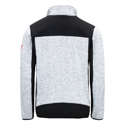 NITRAS MOTION TEX PLUS, strikket softshell-jakke, lysegrå/sort
