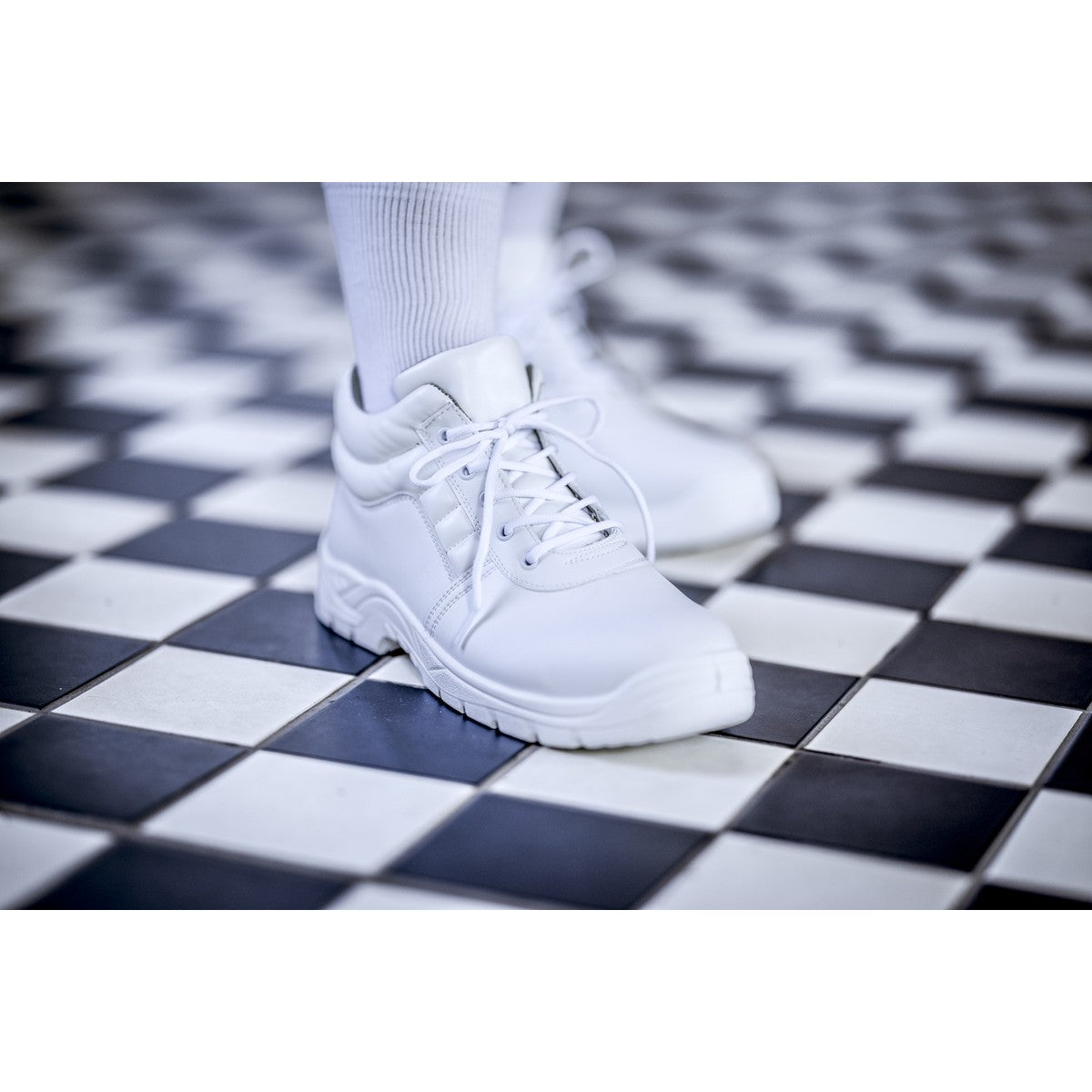 NITRAS CLEAN STEP MID, S2 sikkerhedsstøvler, mellemhøj, hvid