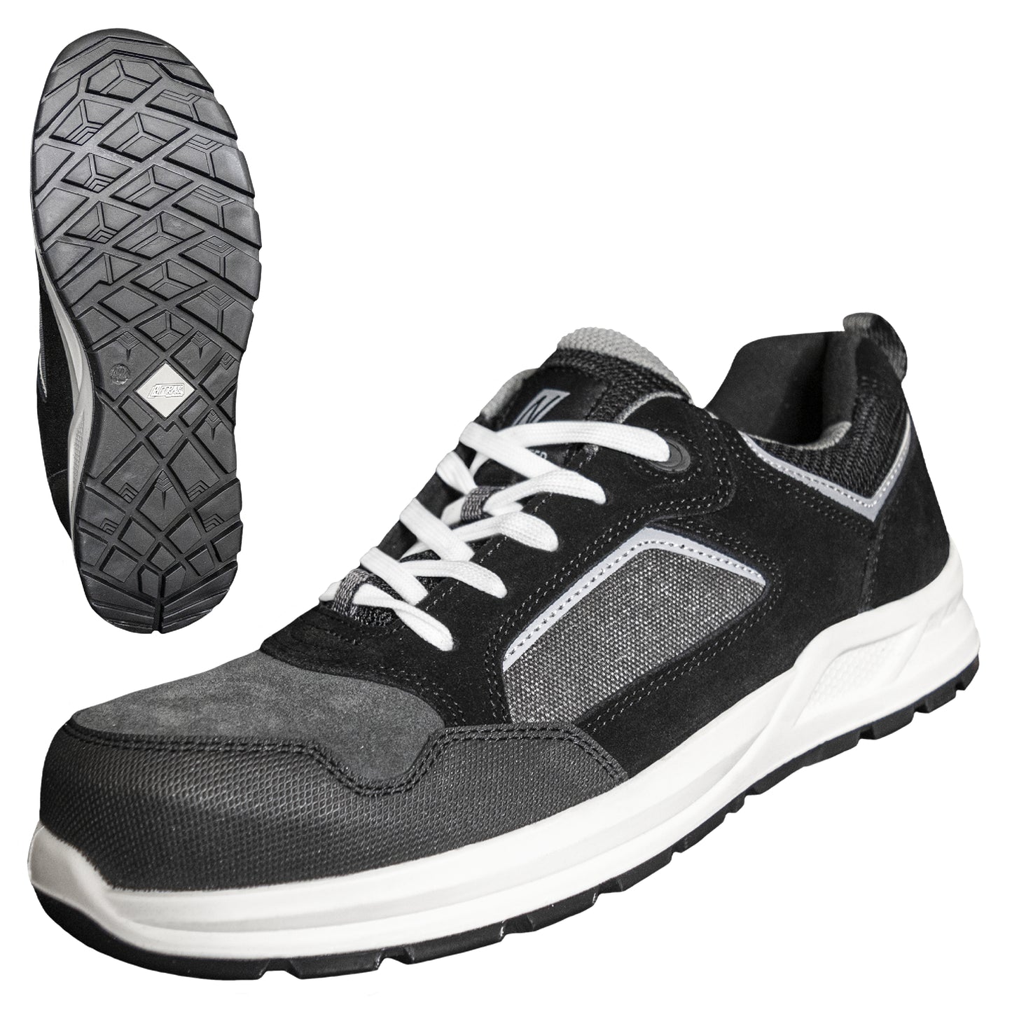 NITRAS CLASSIC STEP, S1P sikkerhedssko, grå/sort