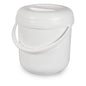 Den Nölle Profi Brush lågspand, 10L hvid plast med låg og håndtag, ideel til malerarbejde, afbildet på hvid baggrund.