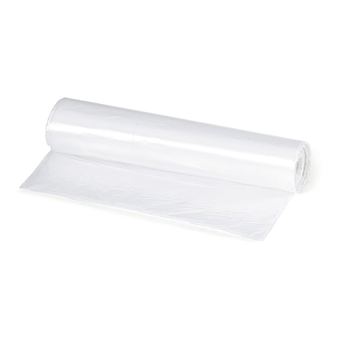 Afbildet er en enkelt rulle Nölle Profi Brush affaldsposer, 60 liter, gennemsigtig (fra Nölle Profi Brush Bürsten- & Pinseltechnik e.K.), hvor en pose delvist er rullet ud, på en ensfarvet hvid baggrund.