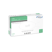 MaiMed-bløde latex undersøgelseshandsker, usterile, pulveriserede, 100 stk./æske