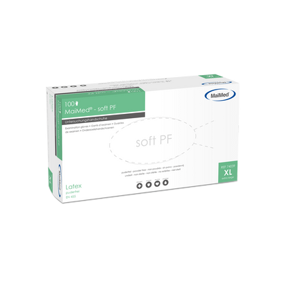 MaiMed-soft PF latex undersøgelseshandsker usterile pudderfri 100 stk/æske