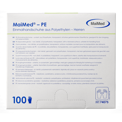 MaiMed-PE engangshandsker af PE, usterile, 100 stk./æske
