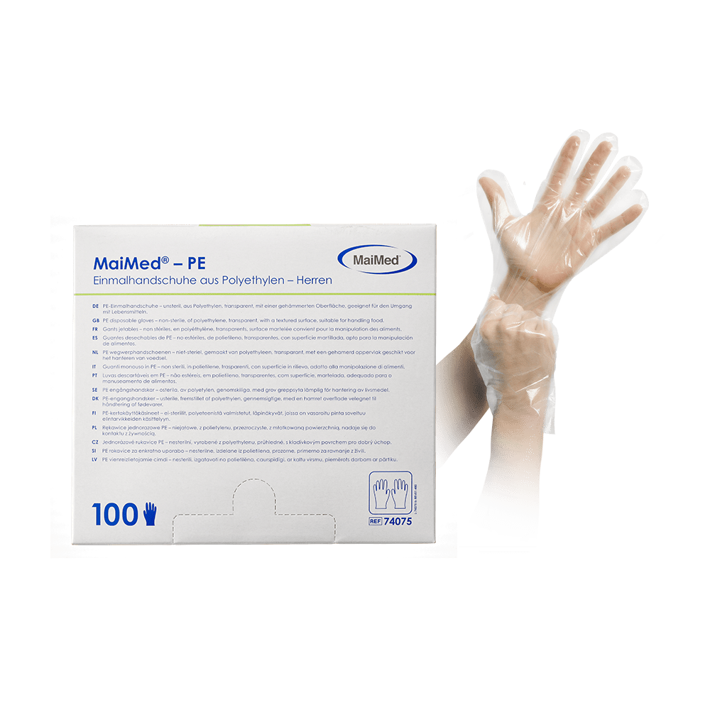 MaiMed-PE engangshandsker af PE, usterile, 100 stk./æske