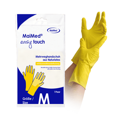 MaiMed husholdningshandsker easy touch, gule