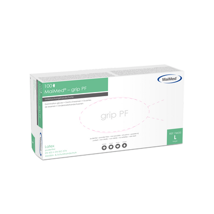 MaiMed-grip PF, ikke-sterile, pudderfri latex undersøgelseshandsker