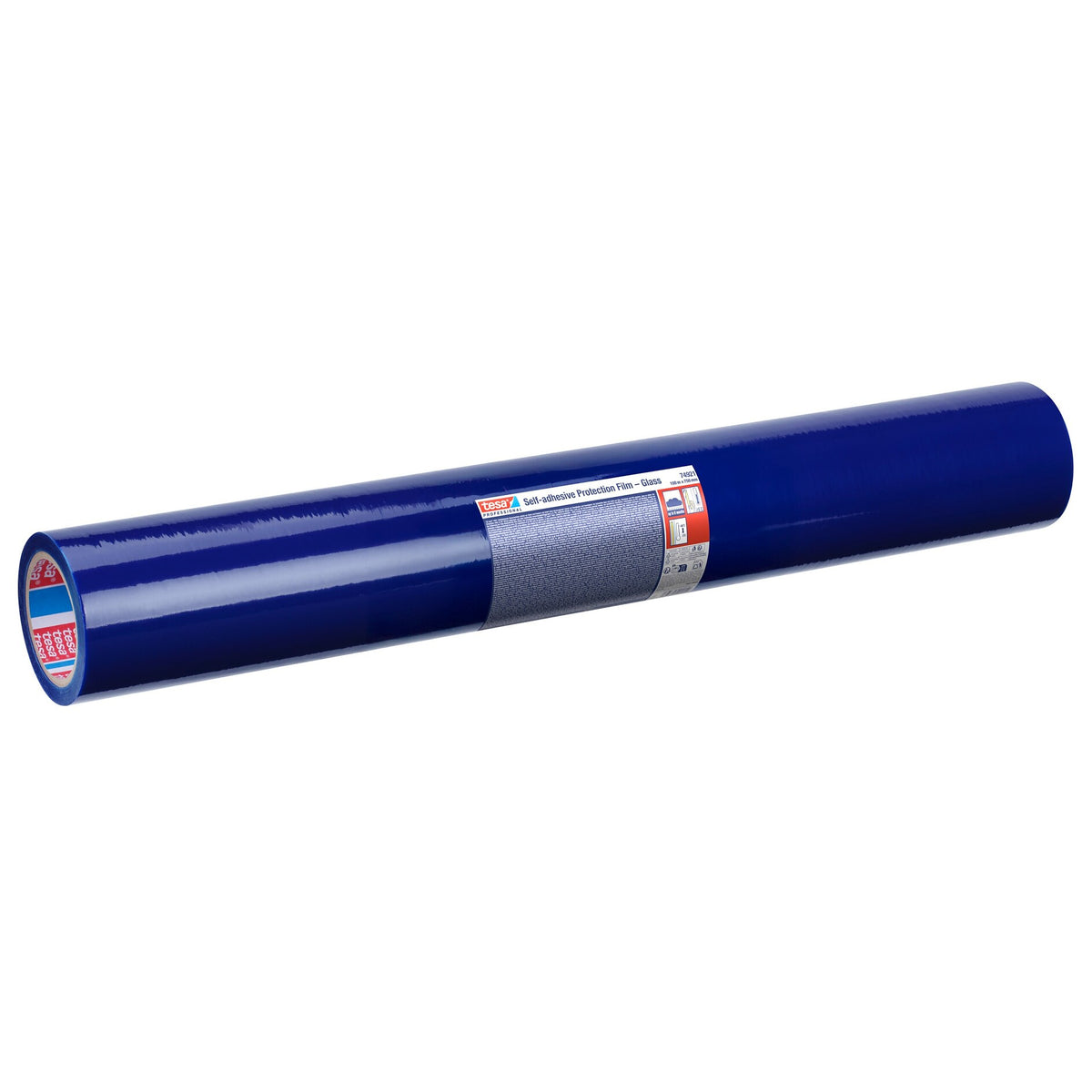 tesa Professional 74921 Selbstklebende Schutzfolie – Glas, blau 100 m x 750 mm