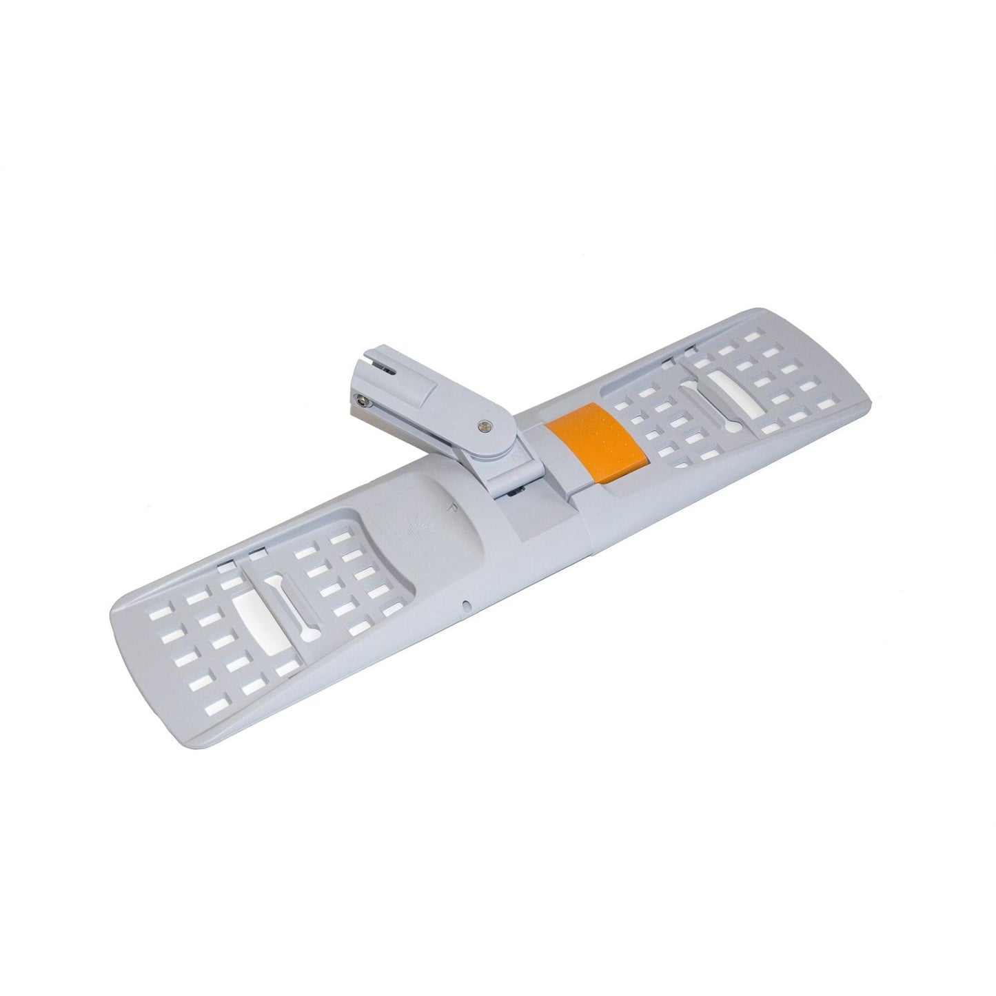 TASKI Multi Mop Klappholder (50 cm) fra Diversey Deutschland GmbH & Co. OHG er et plastmophoved med en foldbar midte og en orange knap til stang- og padfastgørelse - ideel til gulvrengøring. Pakke: 1 stk.