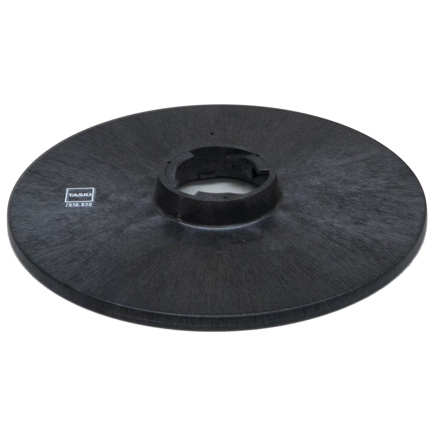 Den Diversey ledelseshåndtag Harpoon-Grip (50 cm) er en sort, cirkulær padholder med midtermontering, med betegnelsen 7510.830, der er designet til swingo 1255 gulvmaskiner til brug med rengørings- og polerpuder. Pakken indeholder 1 styk.