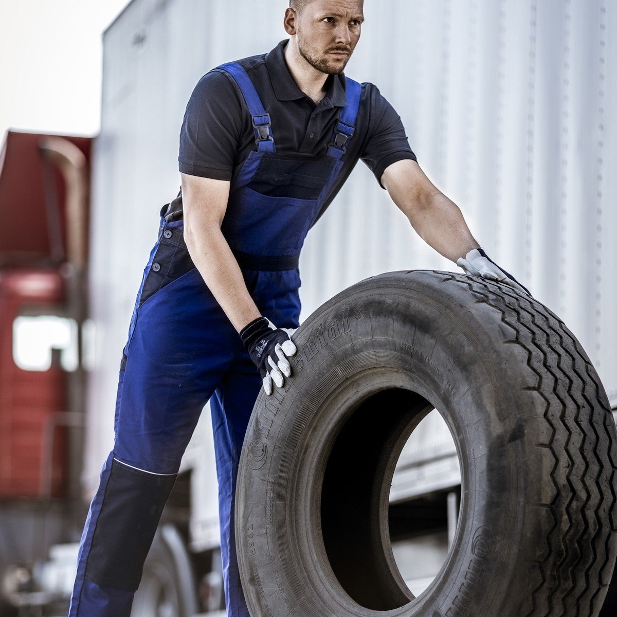 NITRAS TROPIC, mekanikerhandsker, grå/mørkeblå