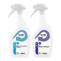 To hvide triggersprayflasker fra Diversey Deutschland GmbH & Co. OHG står ved siden af hinanden, en med etiketten SURE Glass Cleaner og den anden med etiketten SURE Interior & Surface Cleaner - miljøvenlige rengøringsløsninger.