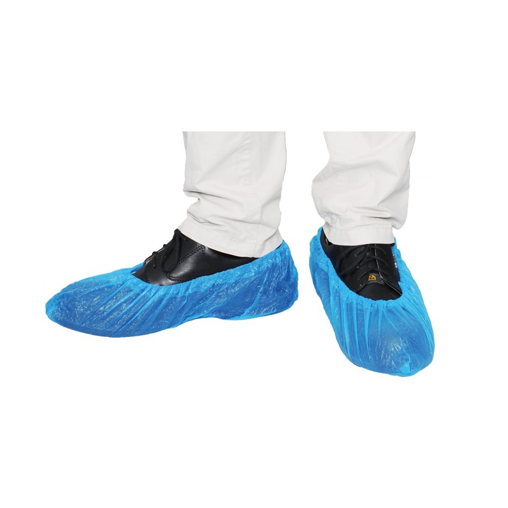MaiMed-Cover CPE skoovertræk Engangsskoovertræk af CPE, blå, 100 stk./pk. | Pakke (100 stk.)