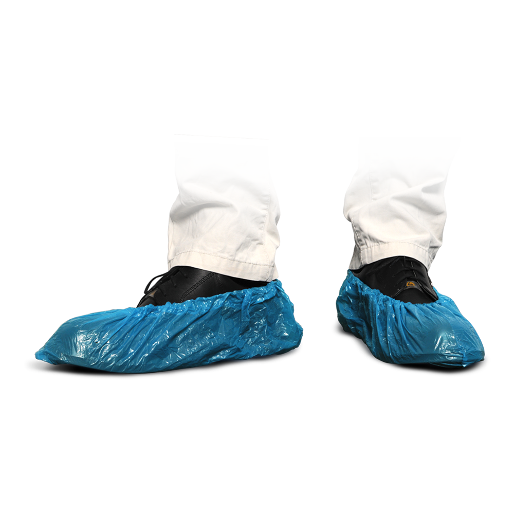 MaiMed-Cover PE skoovertræk Engangsskoovertræk af PE, blå, 100 stk./pk. | Pakke (100 stk.)