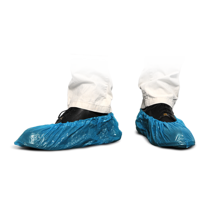 MaiMed-Cover PE skoovertræk Engangsskoovertræk af PE, blå, 100 stk./pk. | Pakke (100 stk.)
