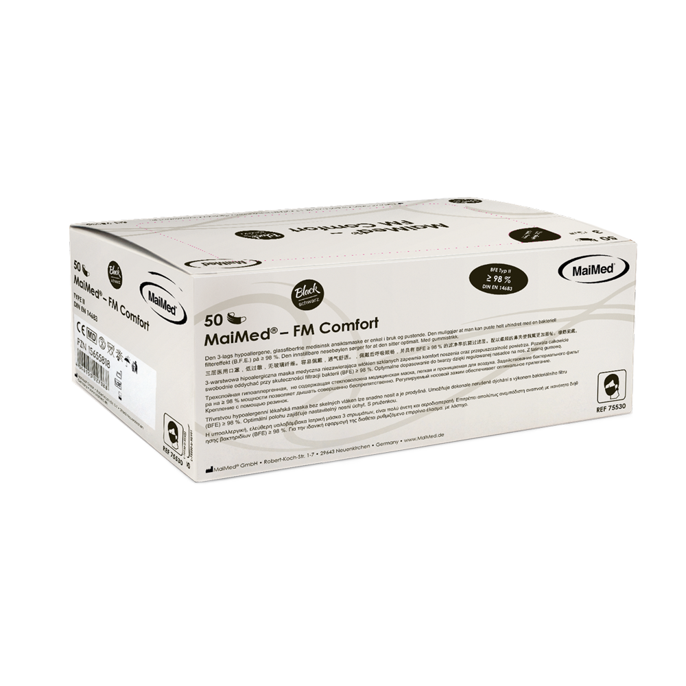 MaiMed-FM Comfort kirurgisk maske, ikke-steril, 3-lags, 50 stk./æske