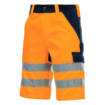 NITRAS MOTION TEX VIZ, synlige arbejdsbukser, korte