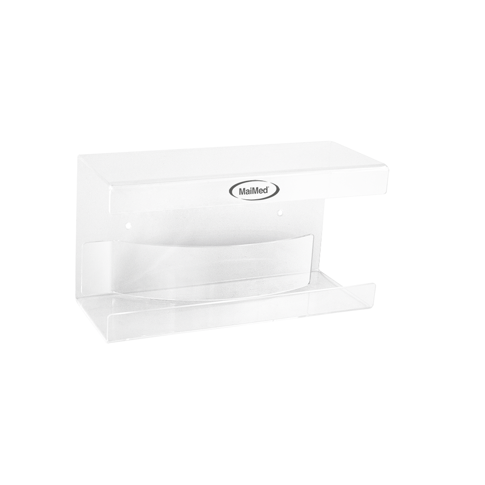 MaiMed vægholder til handskebokse med fjeder lavet af akryl - mål: 246x106x135mm - pakke med 1 | Pakke (1 stk.)