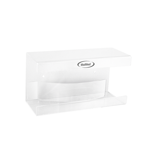 MaiMed vægholder til handskebokse med fjeder lavet af akryl - mål: 246x106x135mm - pakke med 1 | Pakke (1 stk.)