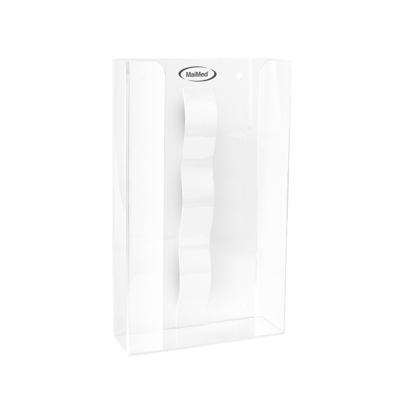 MaiMed vægholder til handskebokse med fjeder lavet af akryl - mål: 246x81x410mm - sæt med 3 | Pakke (1 stk.)