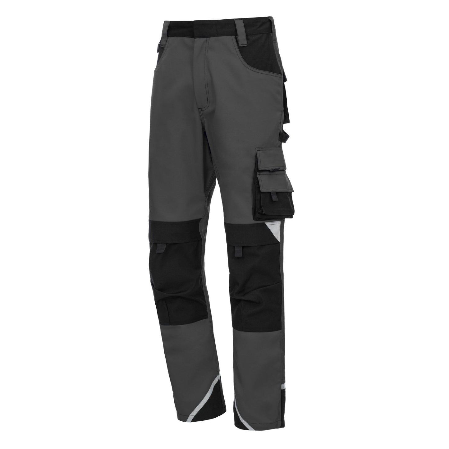 NITRAS MOTION TEX PLUS, arbejdsbukser, lange, grå / sorte